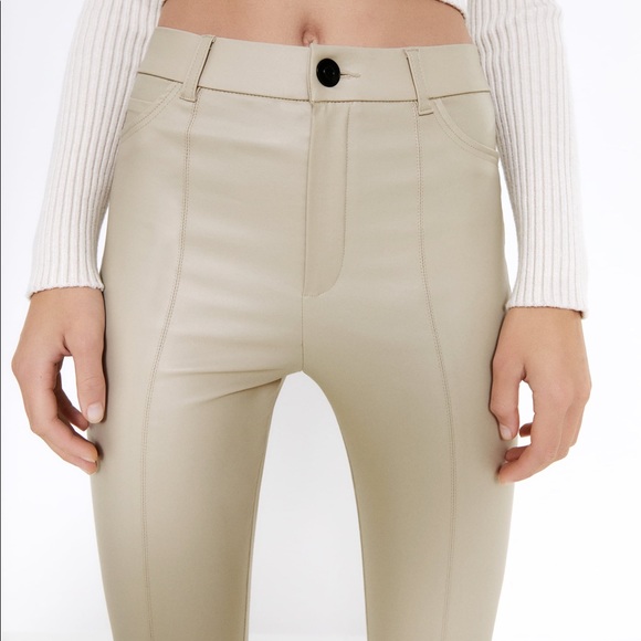 Coated High Waisted Leggings - Picture 2 of 10